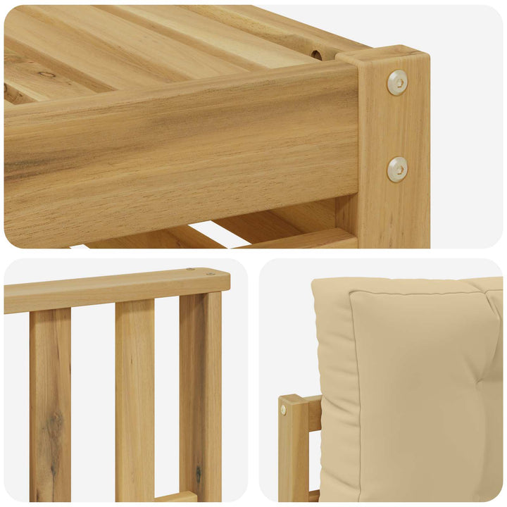 Udendørs sofagruppe 7 stk. Hvid og Beige