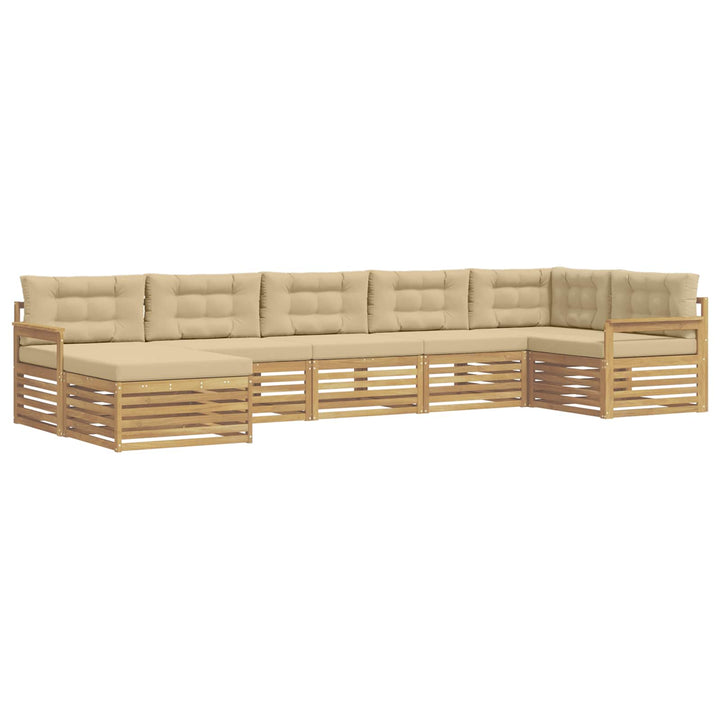 Udendørs sofagruppe 7 stk. Hvid og Beige