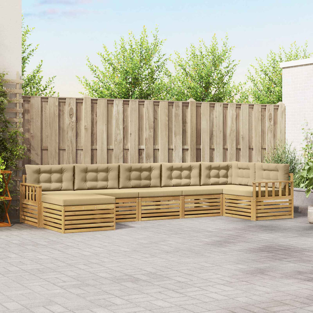 Udendørs sofagruppe 7 stk. Hvid og Beige