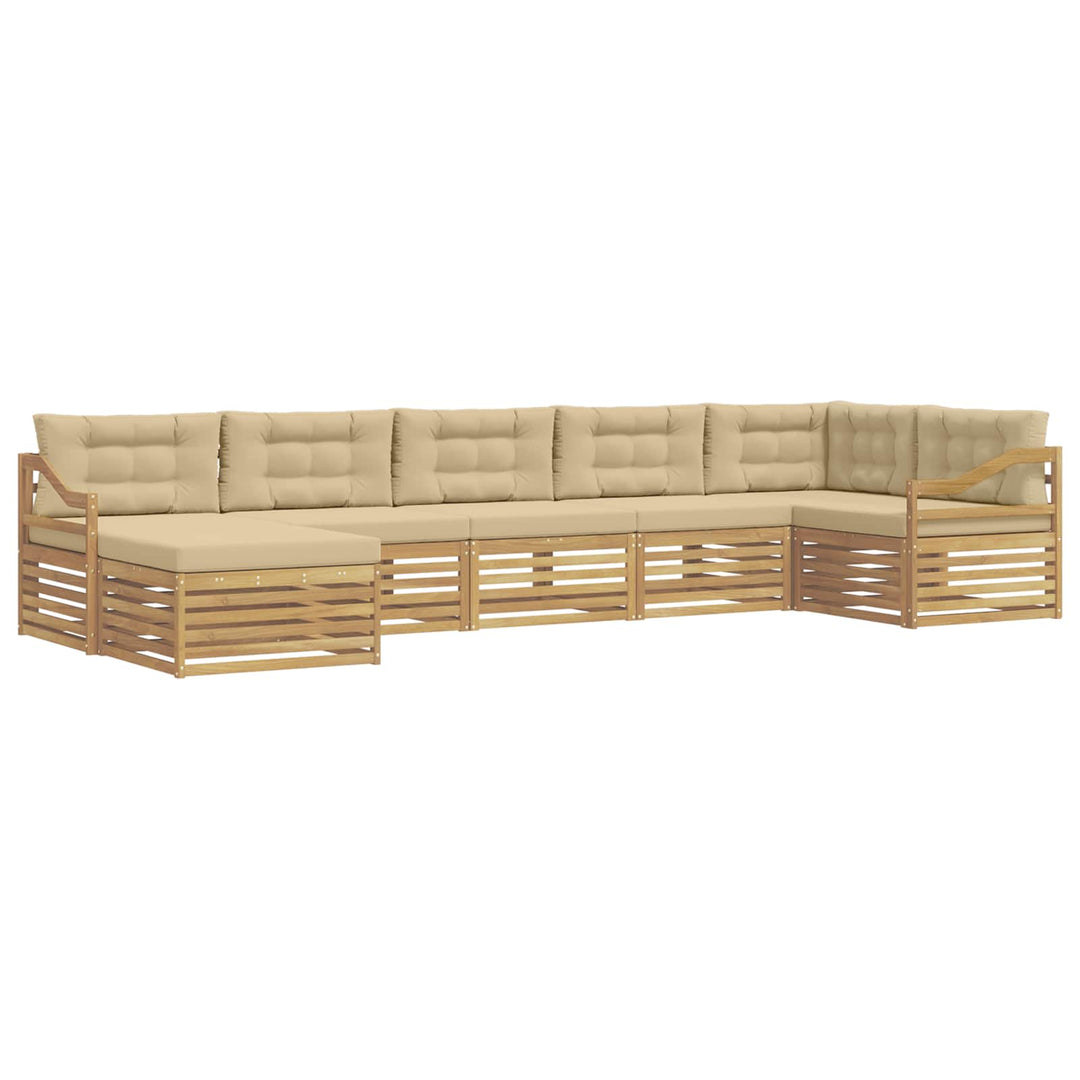 Udendørs sofagruppe 7 stk. Hvid og Beige