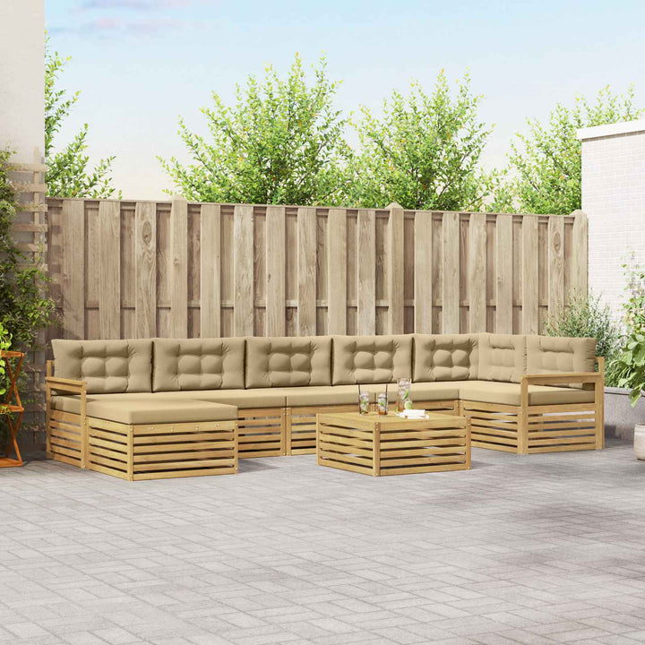 Udendørs sofagruppe 8 stk. Hvid og Beige