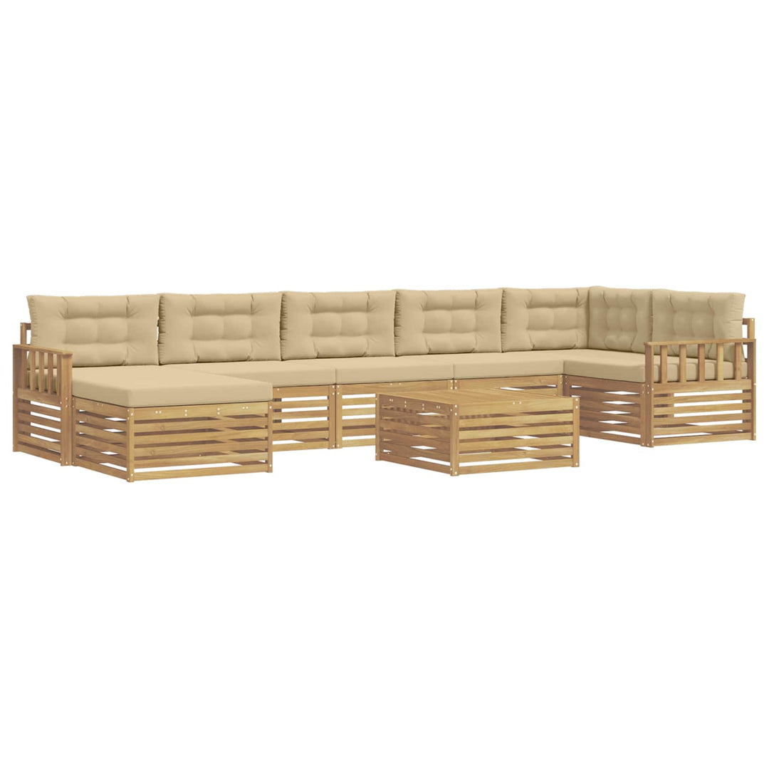 Udendørs sofagruppe 8 stk. Hvid og Beige