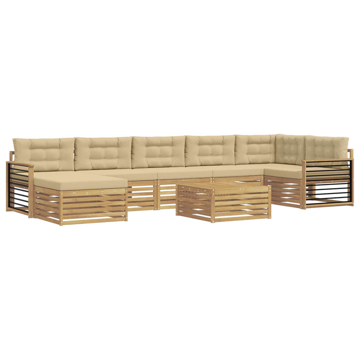 Udendørs sofagruppe 8 stk. Hvid og Beige