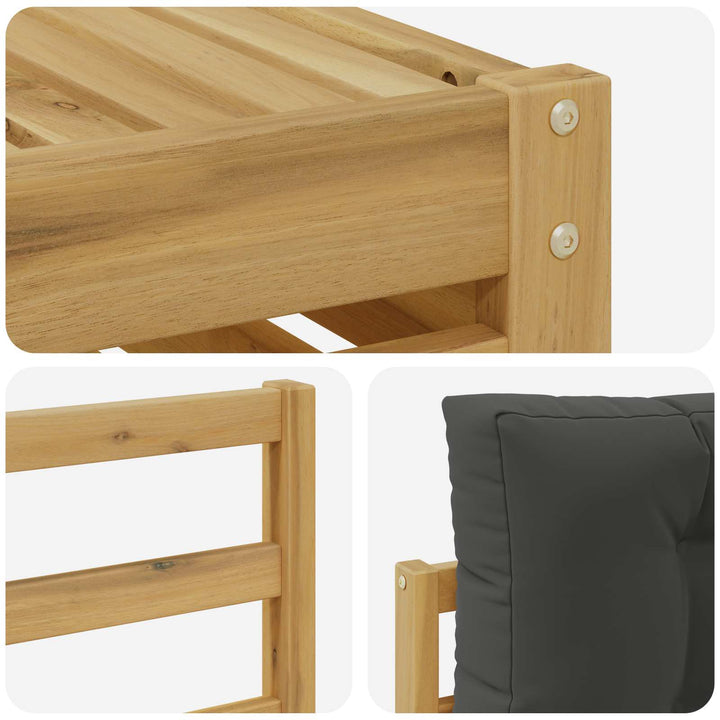 Udendørs sofagruppe 9 stk. Hvid og antracit Polyester