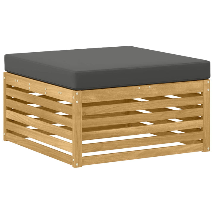Udendørs sofagruppe 9 stk. Hvid og antracit Massivt Akacietræ