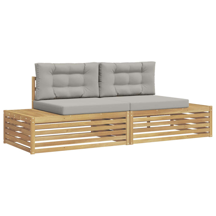 2 pcs Udendørs sofagruppe Polyester Hvid