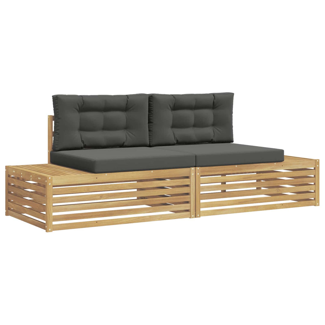 2 pcs Udendørs sofagruppe Polyester Hvid