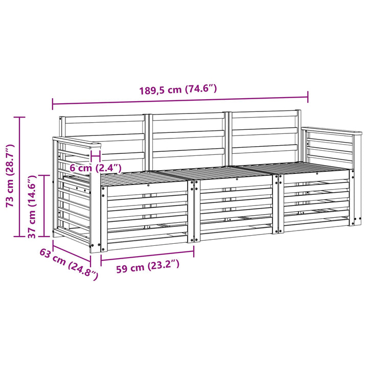 Sofasæt 3 pcs