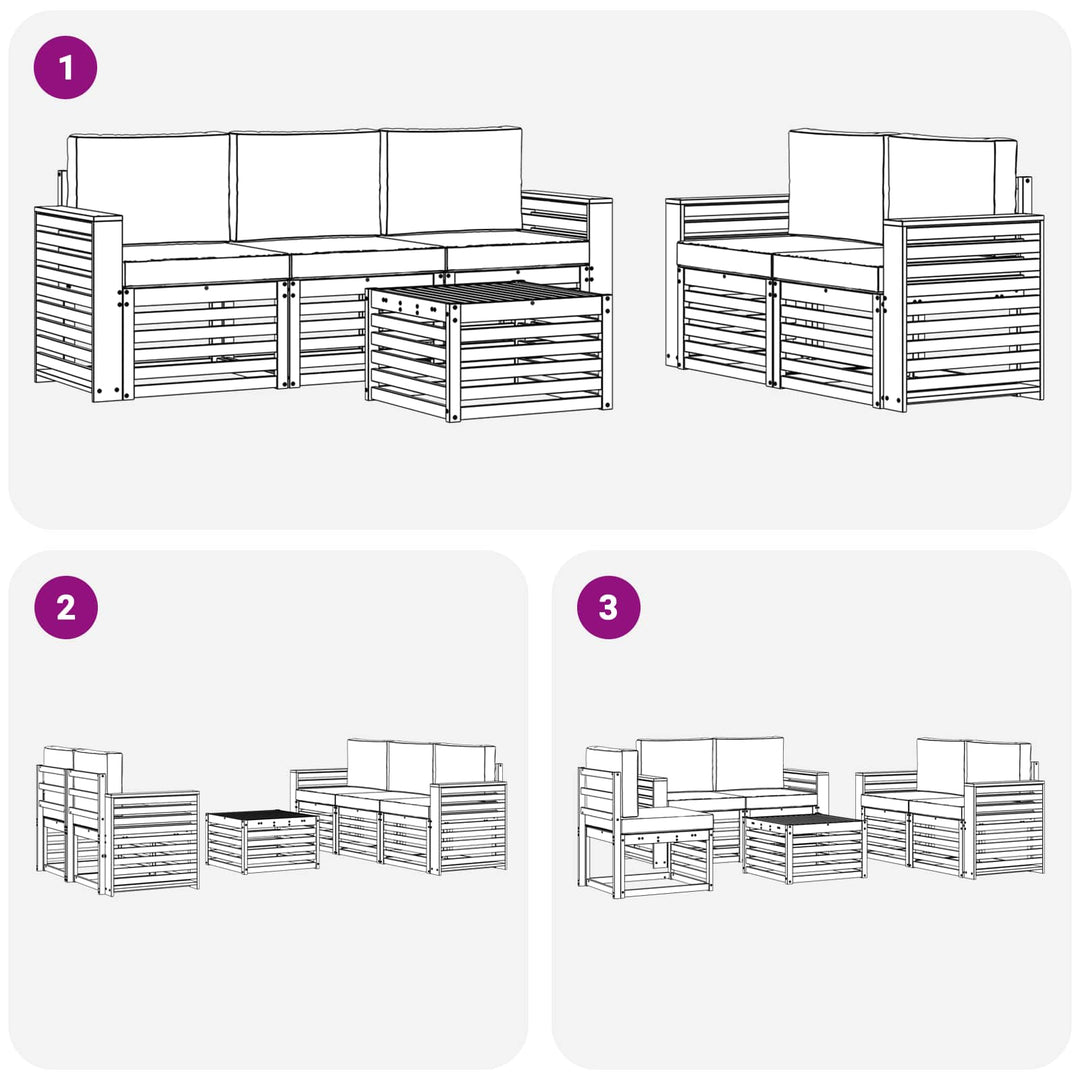 Sofasæt Massivt Akacietræ