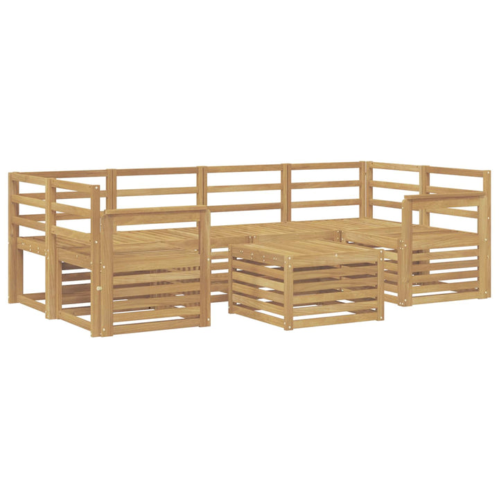 Udendørs sofagruppe 7 pcs Hvid Massivt Akacietræ