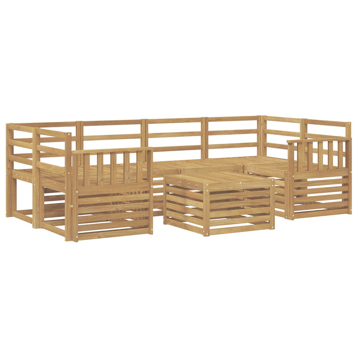 Udendørs sofagruppe 7 pcs Hvid Massivt Akacietræ