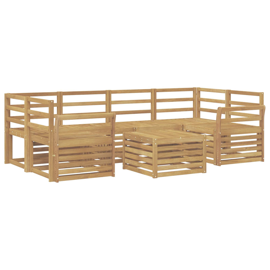 Udendørs sofagruppe 7 pcs Hvid Massivt Akacietræ