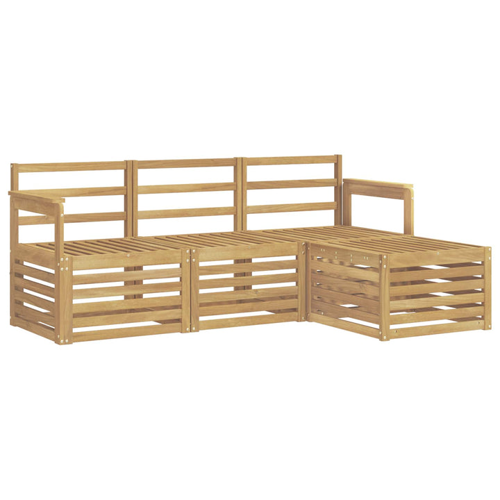 Udendørs sofagruppe 4 pcs Hvid 189,5 x 122,5 x 73 cm