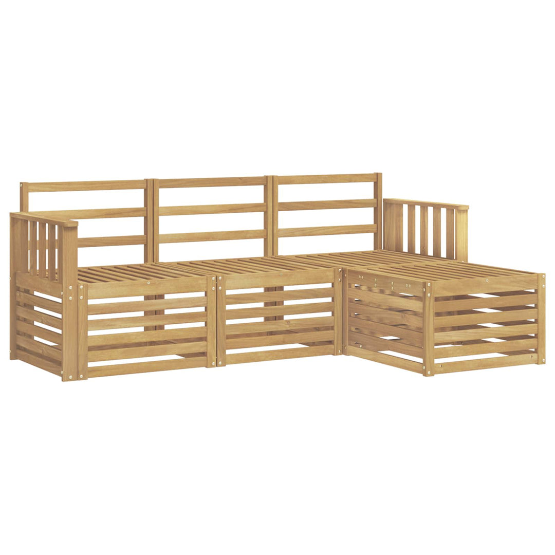 Udendørs sofagruppe 4 pcs Hvid 189,5 x 122,5 x 73 cm