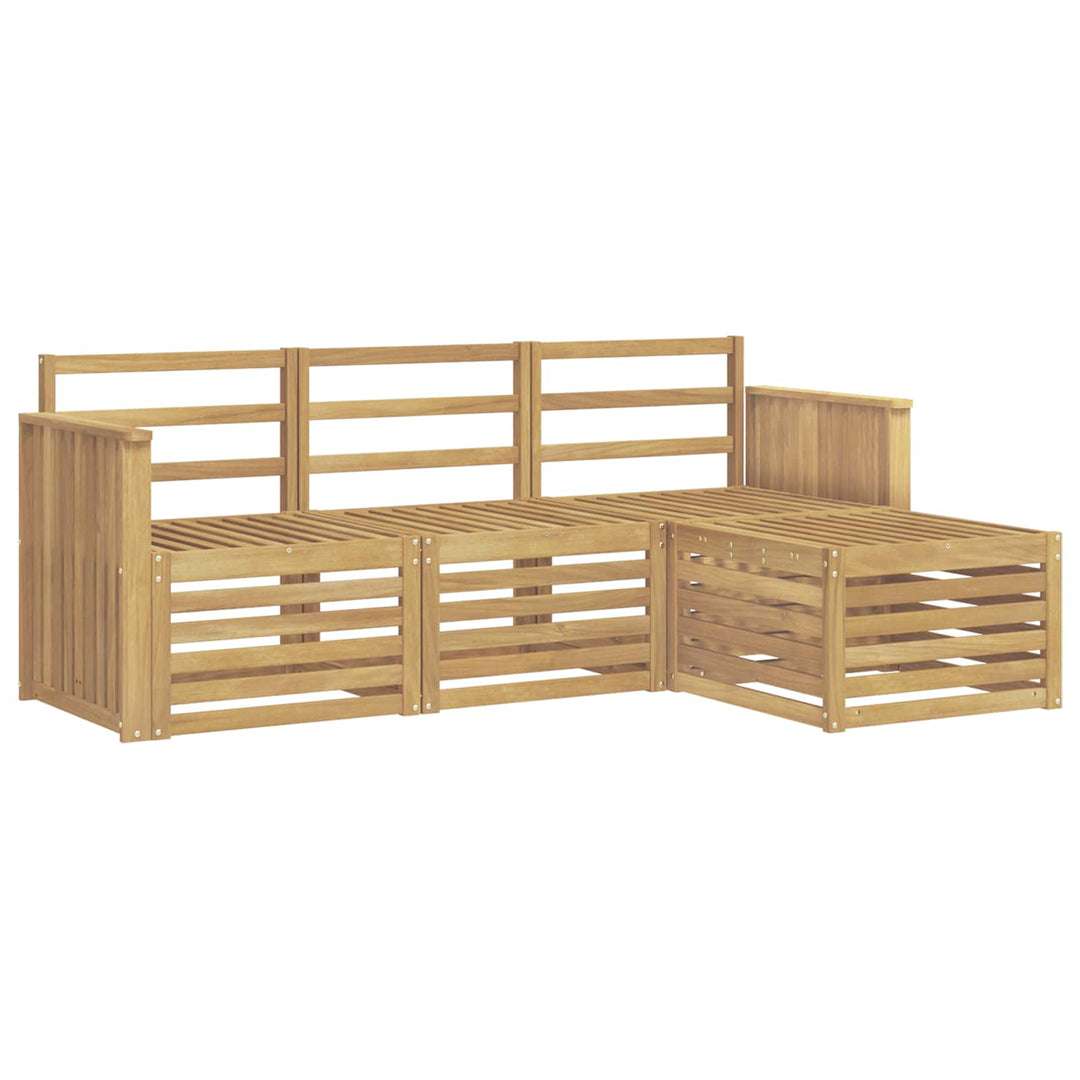 Udendørs sofagruppe 4 pcs Hvid 189,5 x 122,5 x 73 cm