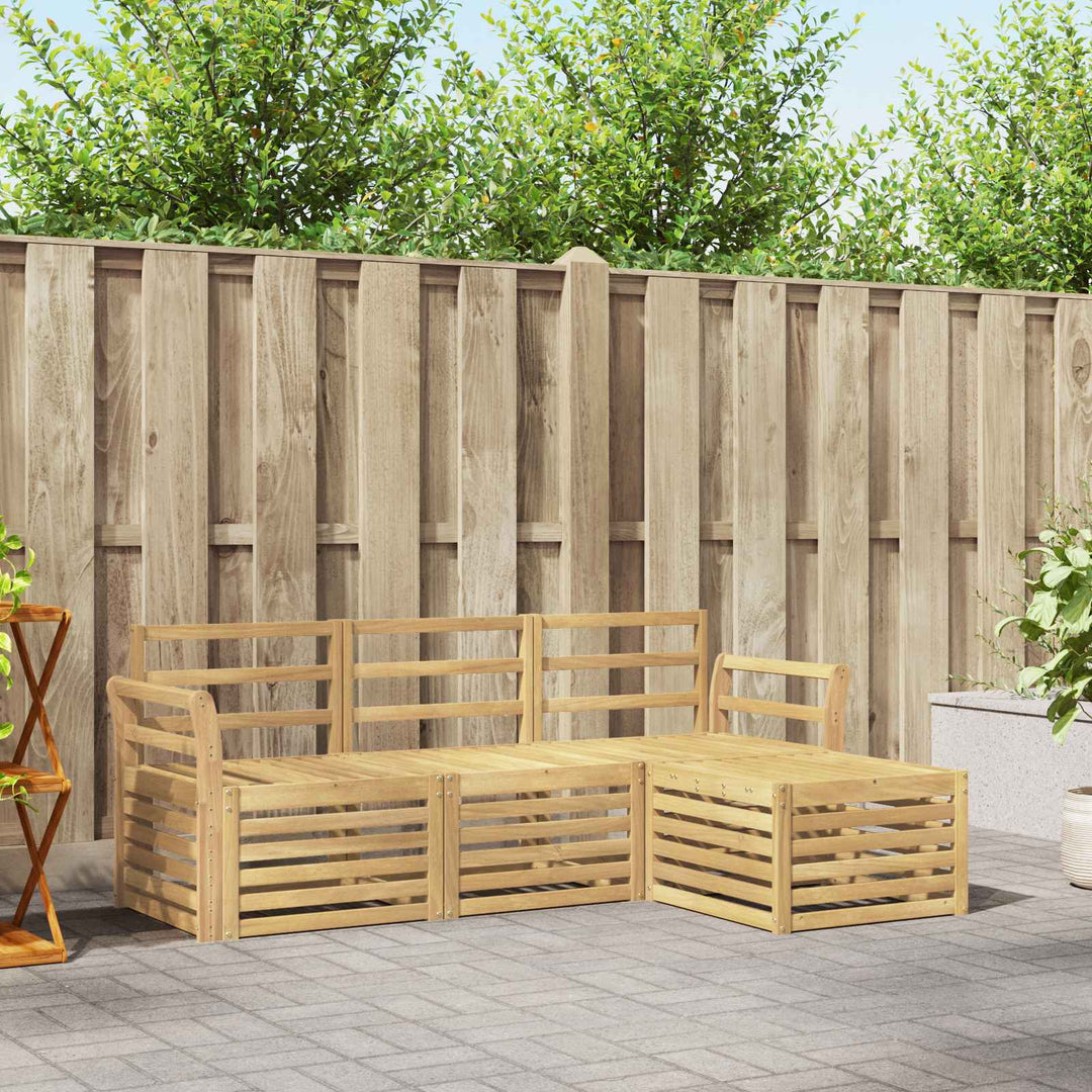 Udendørs sofagruppe 4 pcs Hvid 193,5 x 122,5 x 73 cm