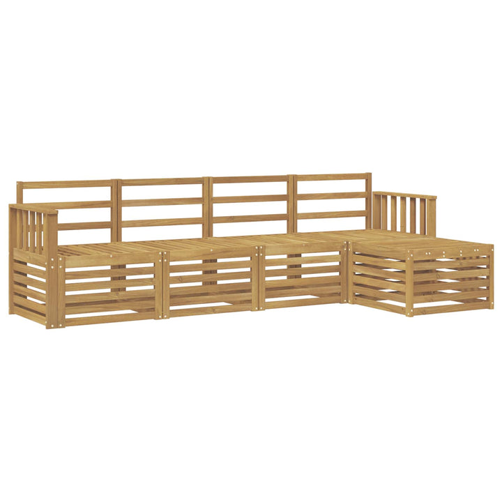 Udendørs sofagruppe 5 pcs Hvid 249 x 122,5 x 73 cm