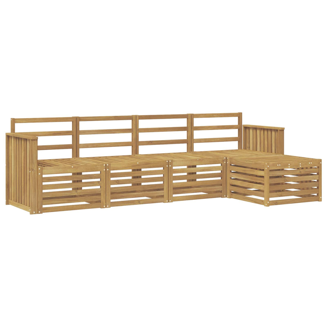 Udendørs sofagruppe 5 pcs Hvid 249 x 122,5 x 73 cm