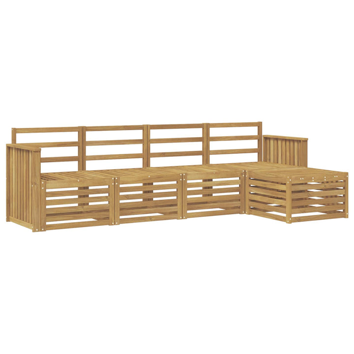 Udendørs sofagruppe 5 pcs Hvid 249 x 122,5 x 73 cm