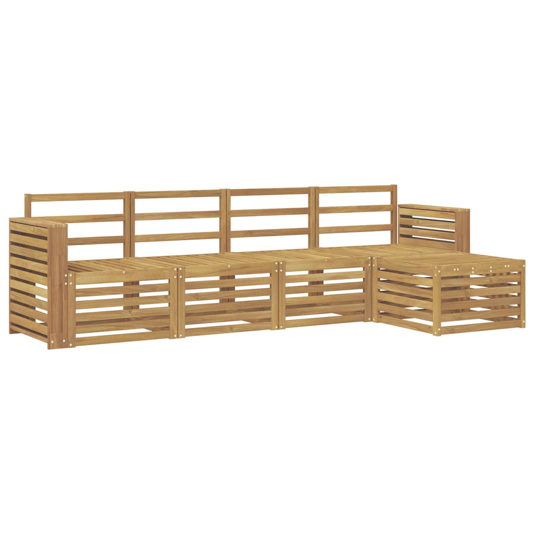 Udendørs sofagruppe 5 pcs Hvid 257 x 122,5 x 73 cm