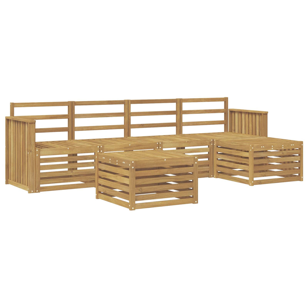 Udendørs sofagruppe 6 pcs Hvid 59 x 59 x 37 cm