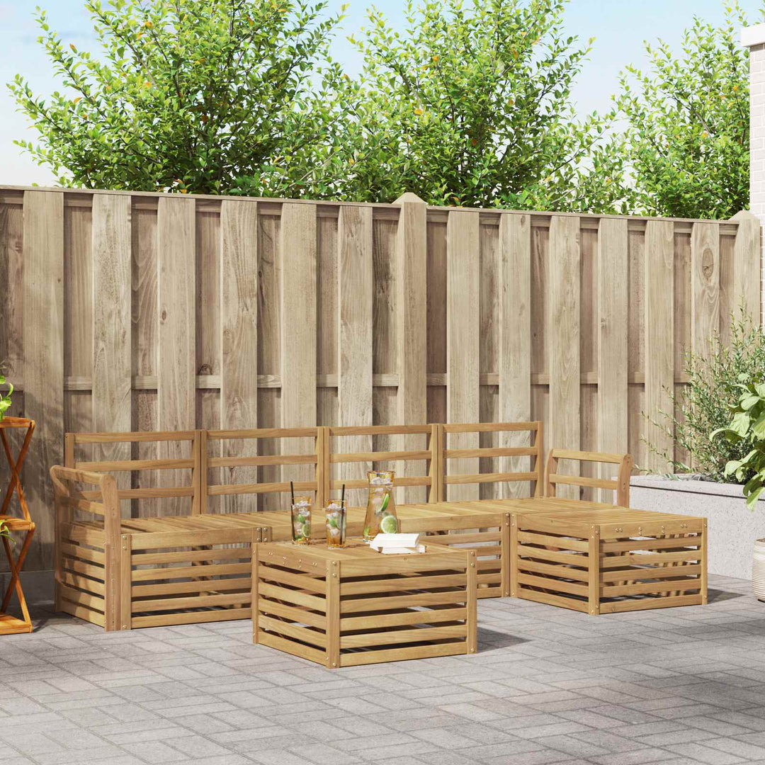Udendørs sofagruppe 6 pcs Hvid 59 x 59 x 37 cm