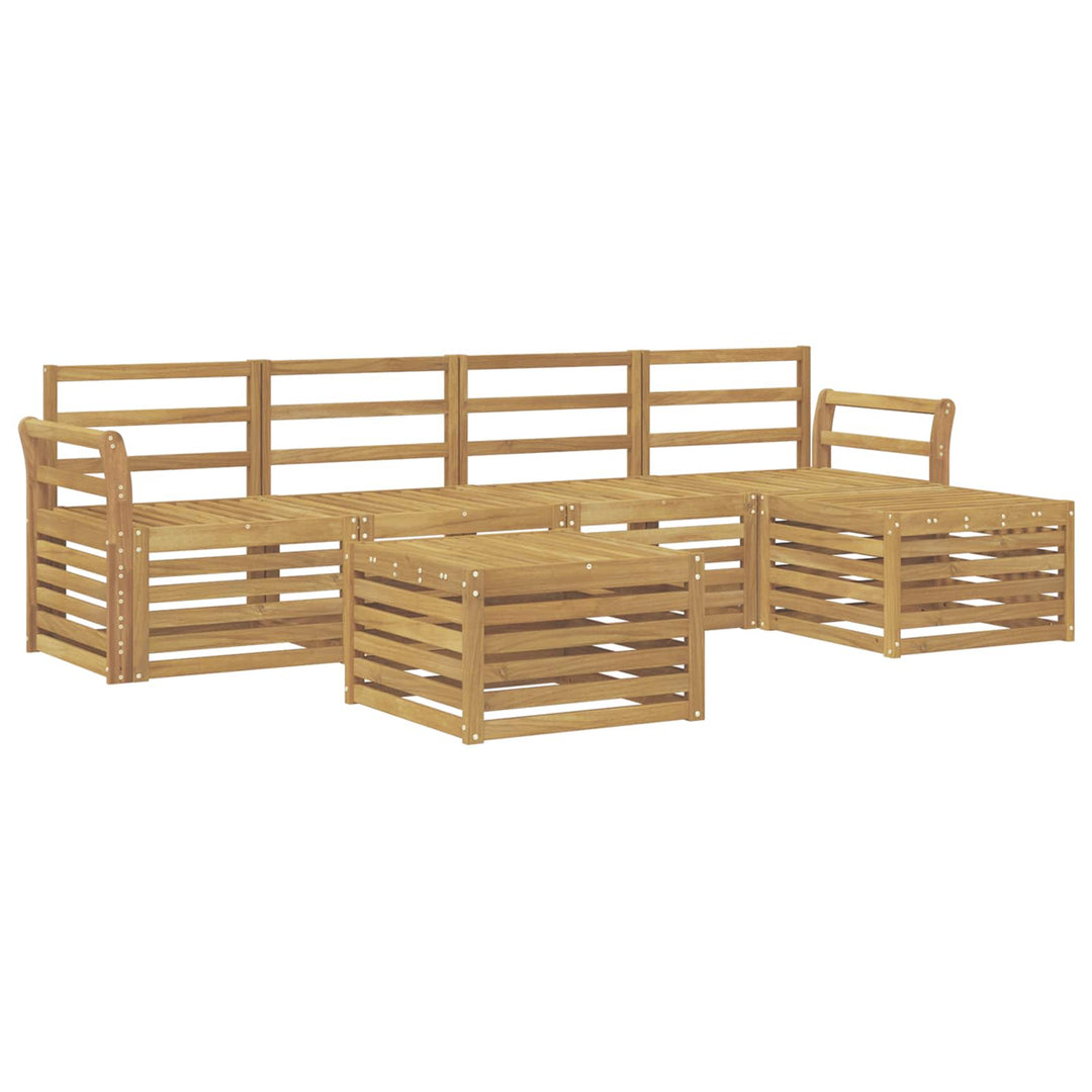 Udendørs sofagruppe 6 pcs Hvid 59 x 59 x 37 cm