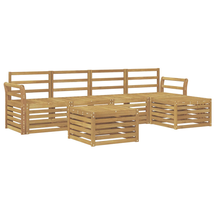 Udendørs sofagruppe 6 pcs Hvid 59 x 59 x 37 cm