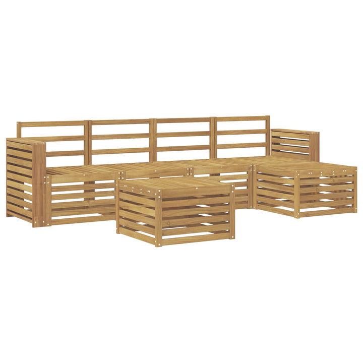 Udendørs sofagruppe 6 pcs Hvid 59 x 59 x 37 cm