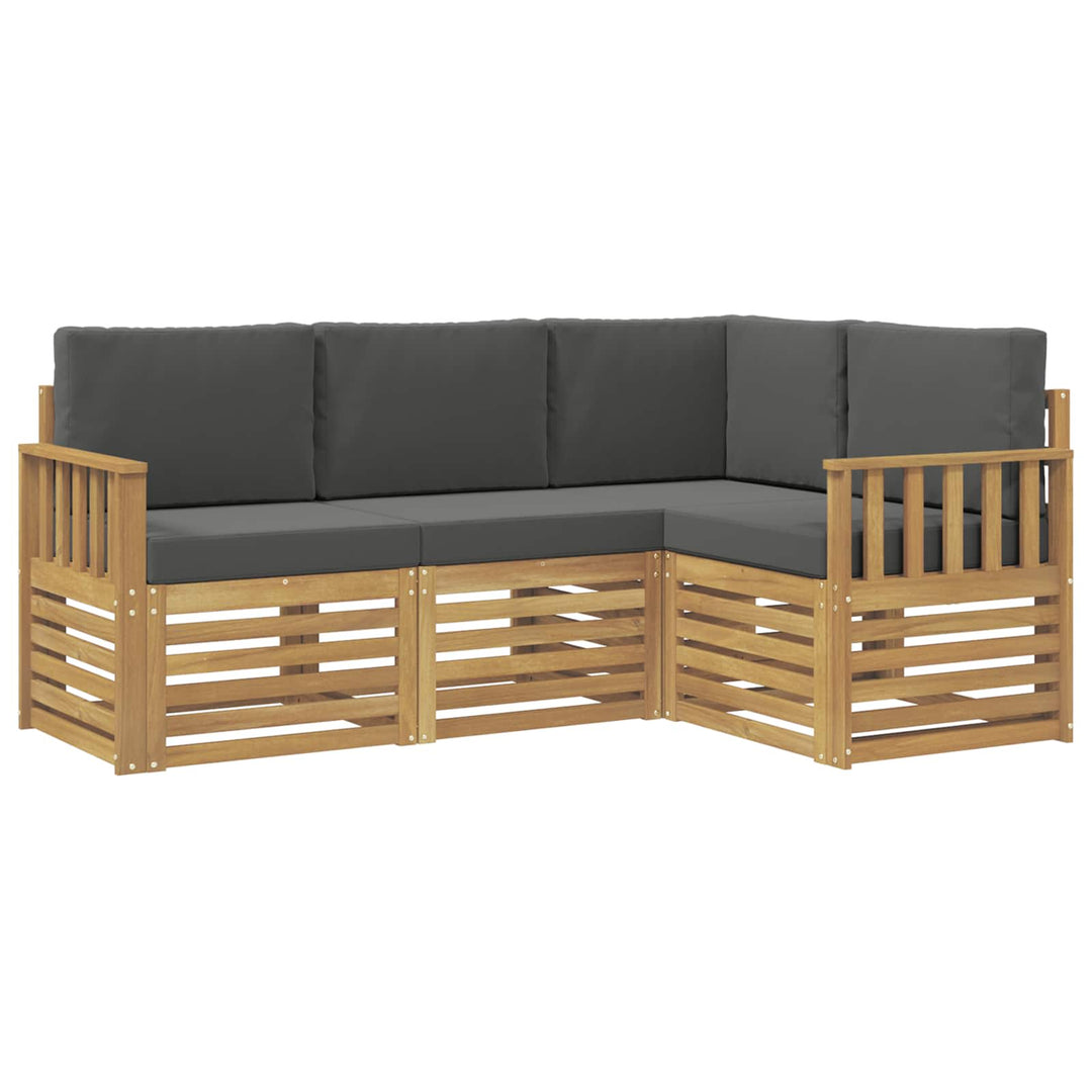 Udendørs sofagruppe 4 pcs Hvid og antracit