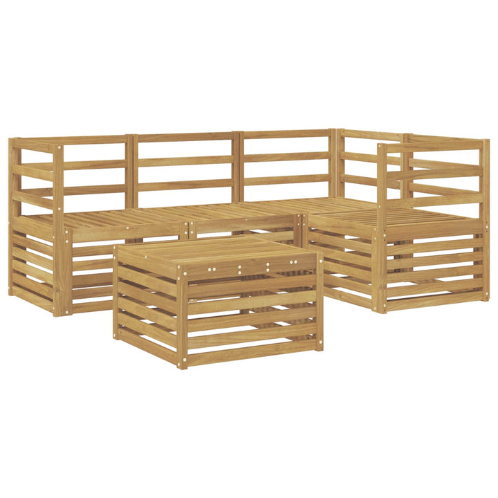 Udendørs sofagruppe 5 pcs Hvid 59 x 59 x 37 cm