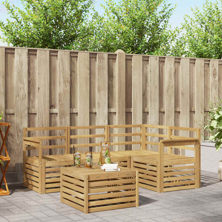 Udendørs sofagruppe 5 pcs Hvid 59 x 59 x 37 cm
