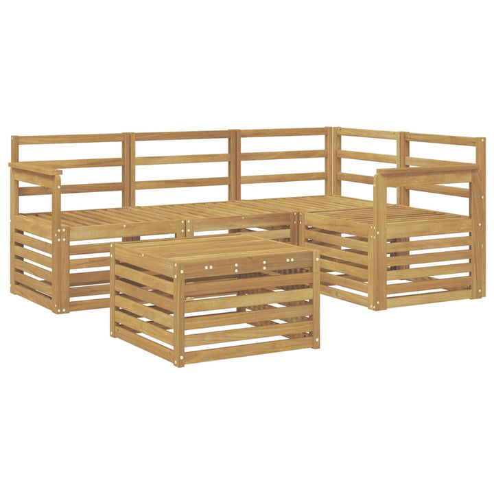 Udendørs sofagruppe 5 pcs Hvid 59 x 59 x 37 cm