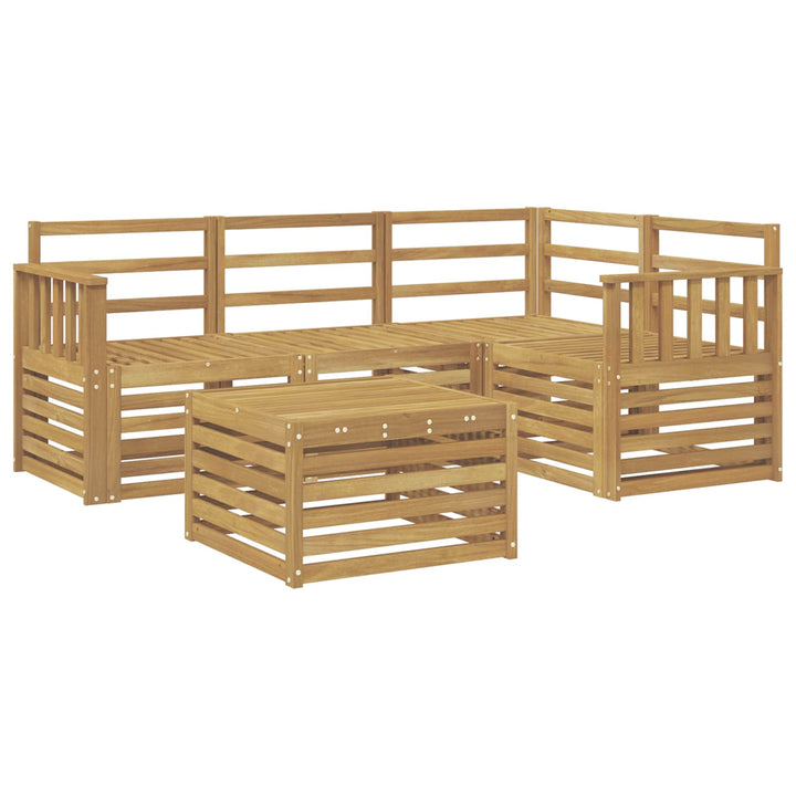 Udendørs sofagruppe 5 pcs Hvid 59 x 59 x 37 cm