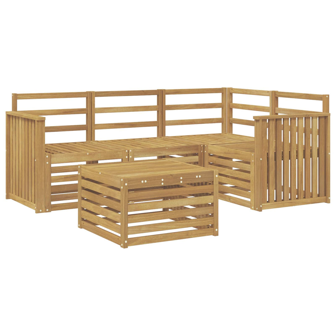 Udendørs sofagruppe 5 pcs Hvid 59 x 59 x 37 cm