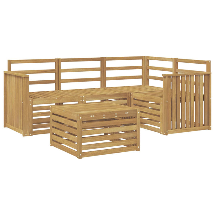 Udendørs sofagruppe 5 pcs Hvid 59 x 59 x 37 cm
