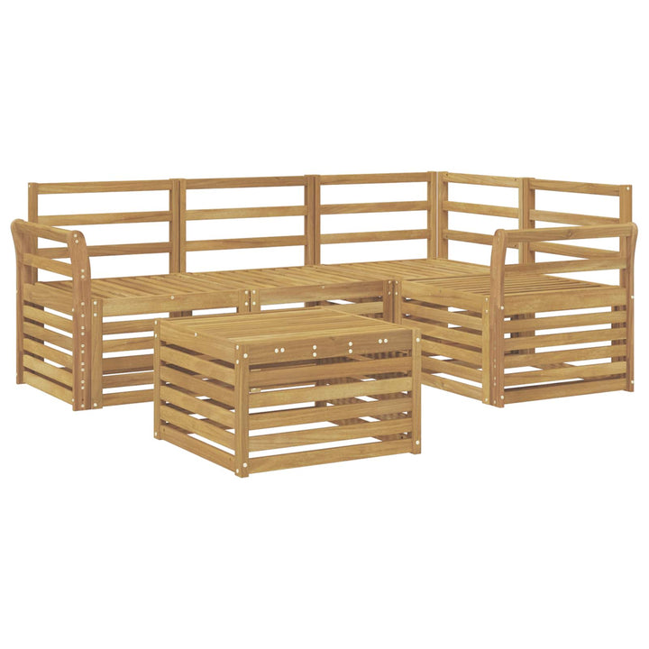 Udendørs sofagruppe 5 pcs Hvid 59 x 59 x 37 cm