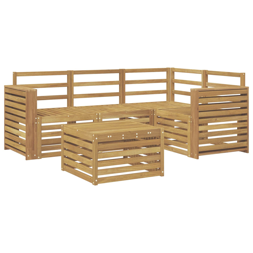Udendørs sofagruppe 5 pcs Hvid 59 x 59 x 37 cm