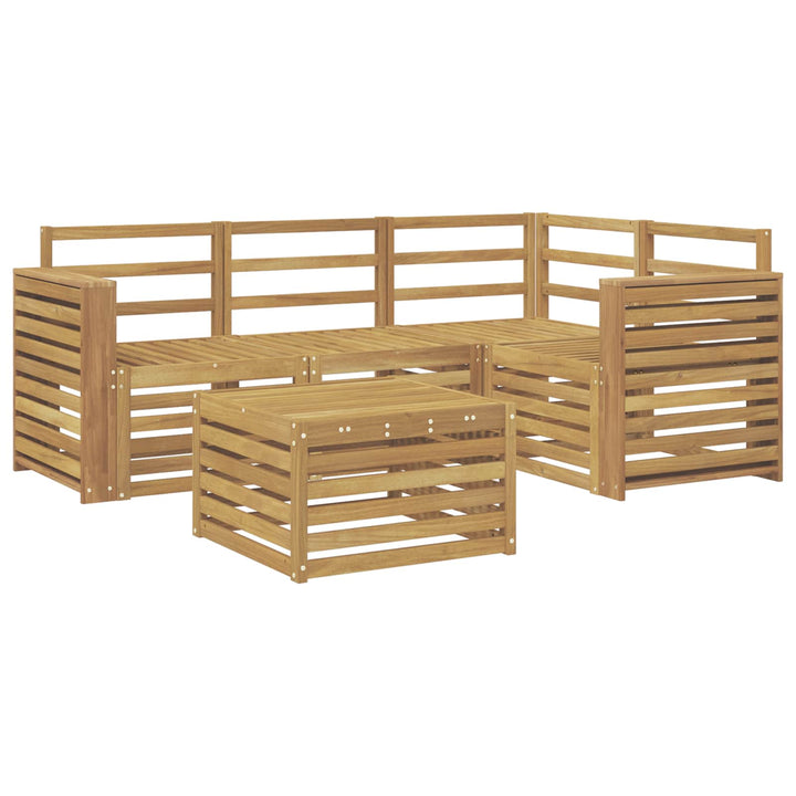 Udendørs sofagruppe 5 pcs Hvid 59 x 59 x 37 cm