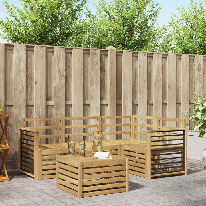 Udendørs sofagruppe 5 pcs Hvid 59 x 59 x 37 cm