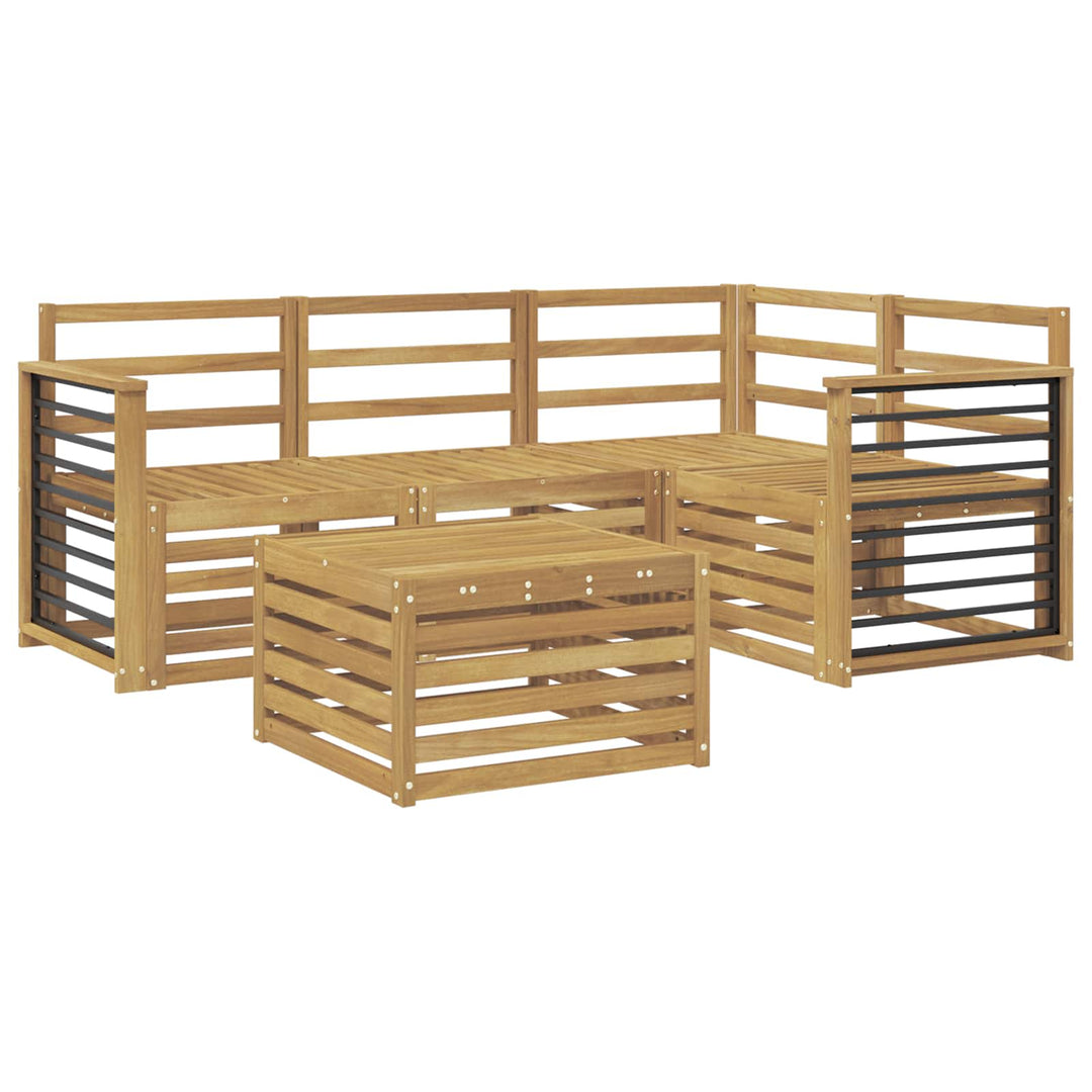 Udendørs sofagruppe 5 pcs Hvid 59 x 59 x 37 cm