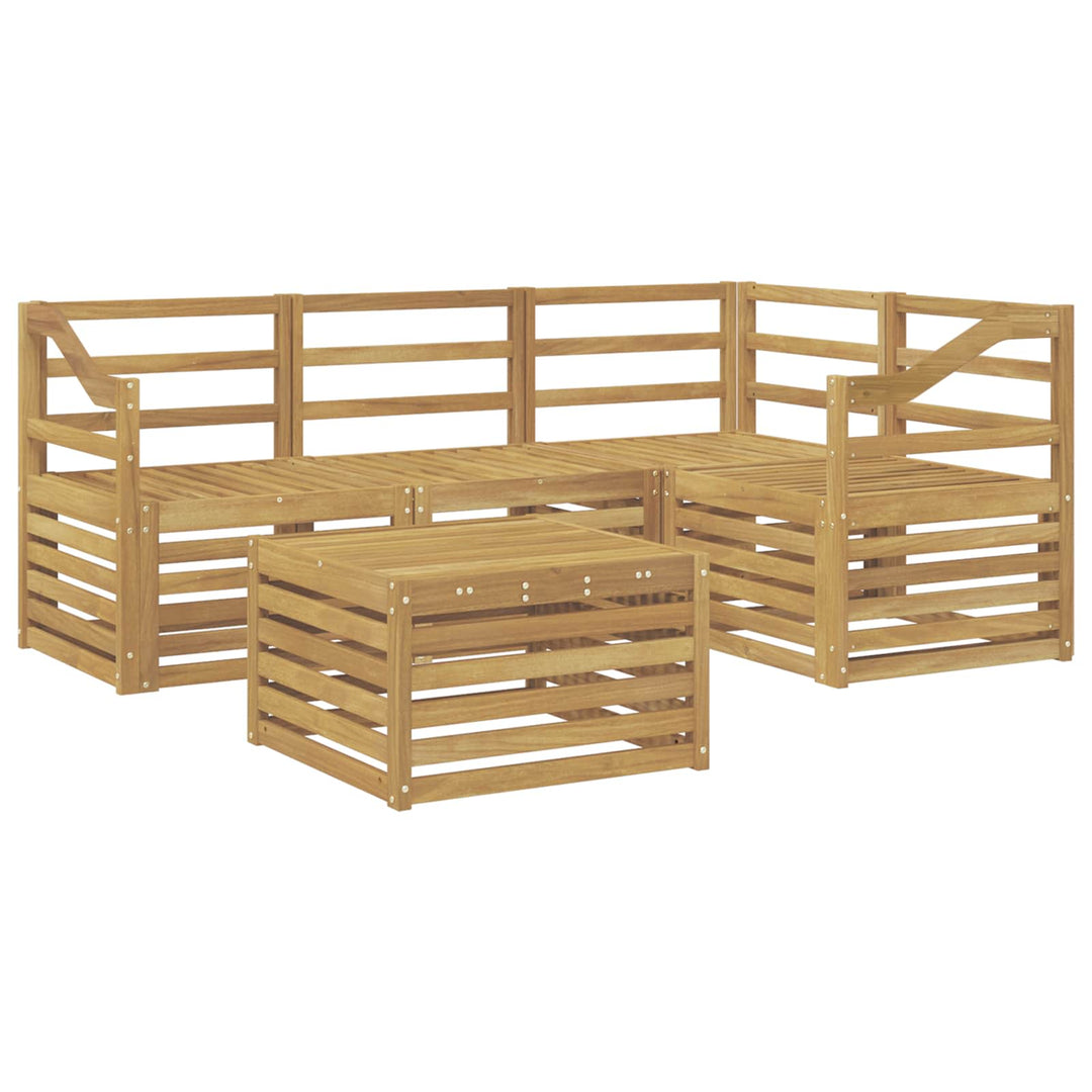 Udendørs sofagruppe 5 pcs Hvid 59 x 59 x 37 cm