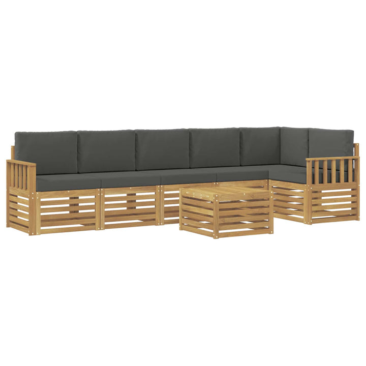 Udendørs sofagruppe 7 pcs Hvid og antracit 59 x 59 x 37 cm