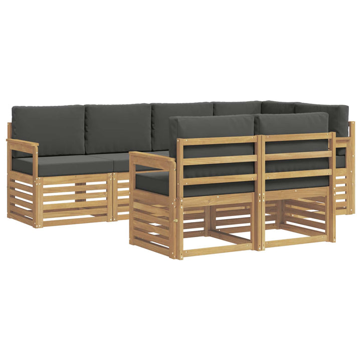 Udendørs sofagruppe 7 pcs Hvid og antracit 247 x 128,5 x 73 cm