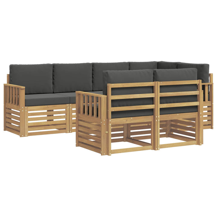 Udendørs sofagruppe 7 pcs Hvid og antracit 247 x 128,5 x 73 cm