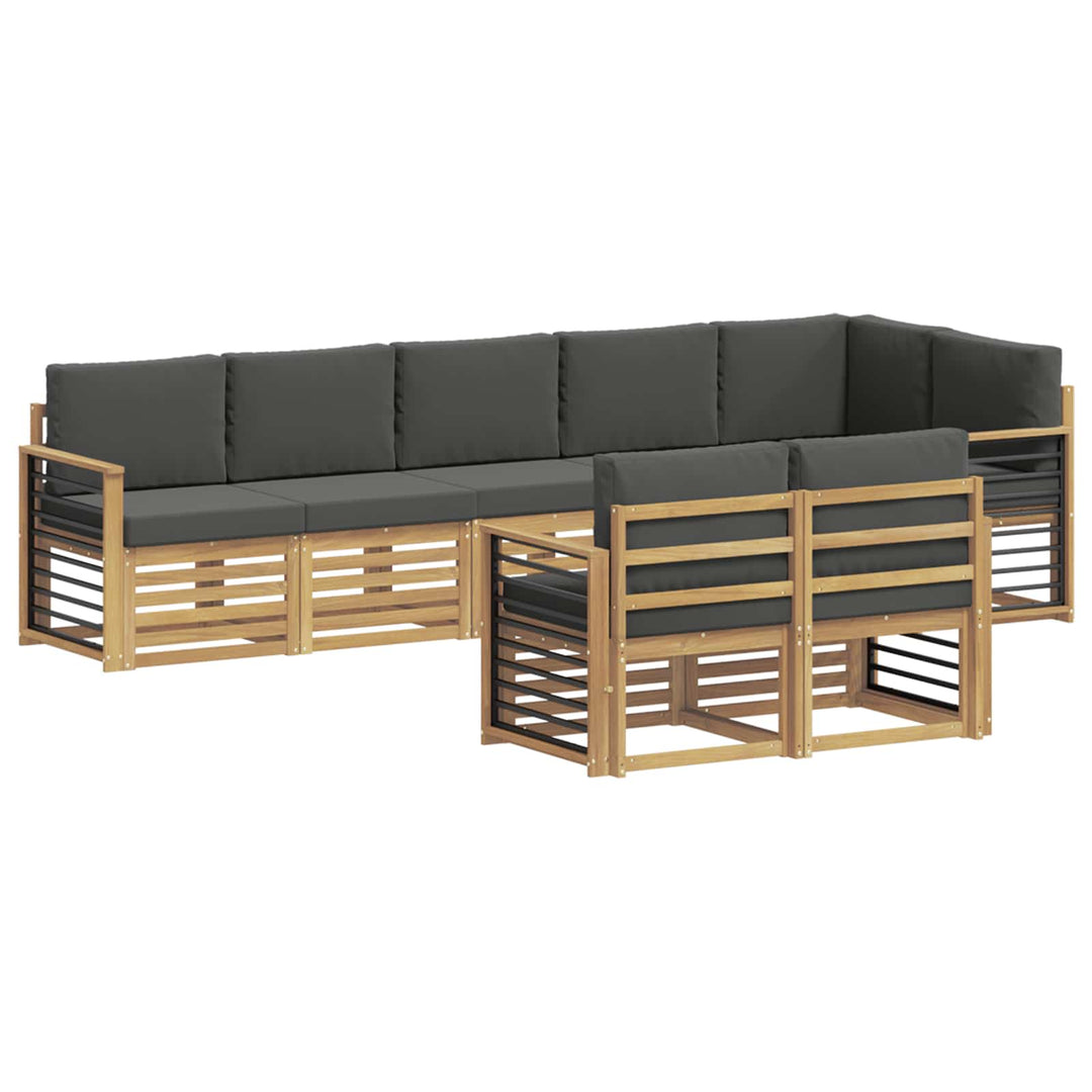 Udendørs sofagruppe 8 stk. Hvid og antracit Polyester