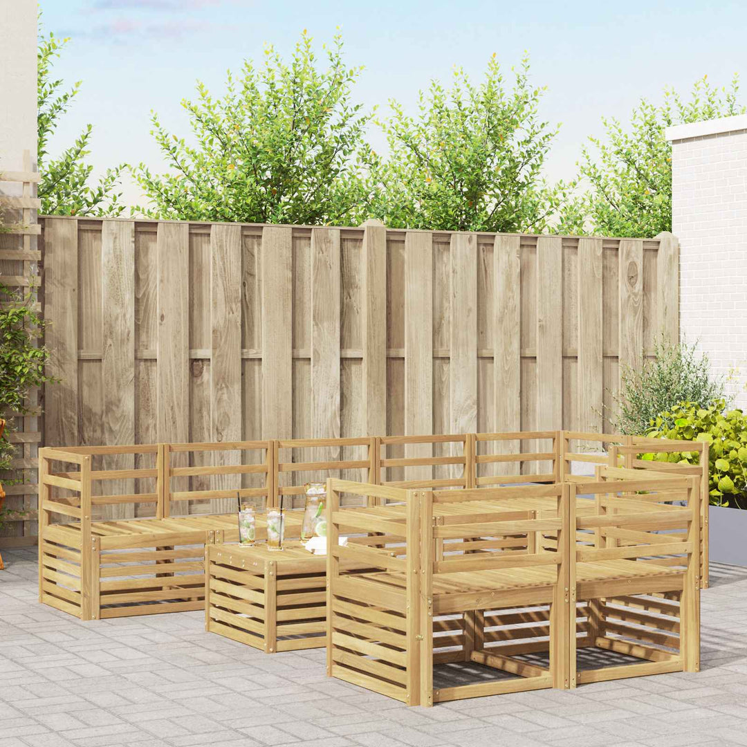 Udendørs sofagruppe 9 pcs Hvid 59 x 59 x 37 cm