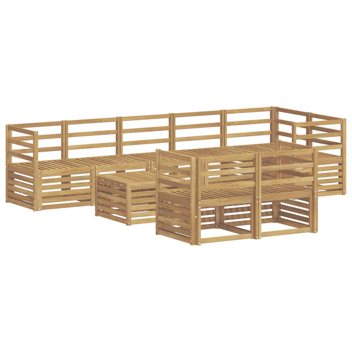 Udendørs sofagruppe 9 pcs Hvid 59 x 59 x 37 cm