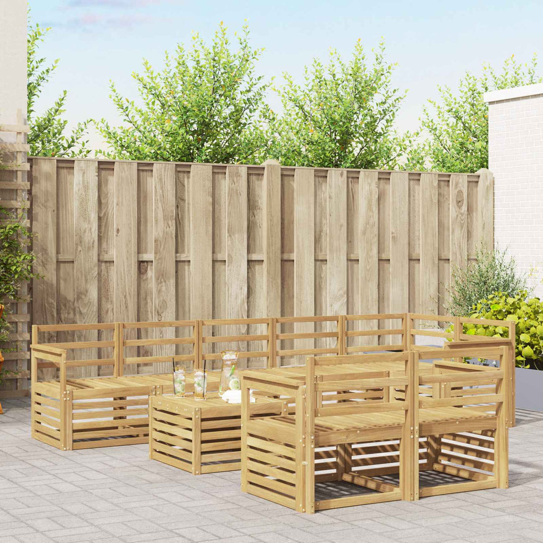 Udendørs sofagruppe 9 pcs Hvid 59 x 59 x 37 cm