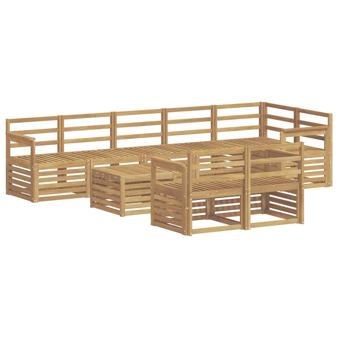 Udendørs sofagruppe 9 pcs Hvid 59 x 59 x 37 cm
